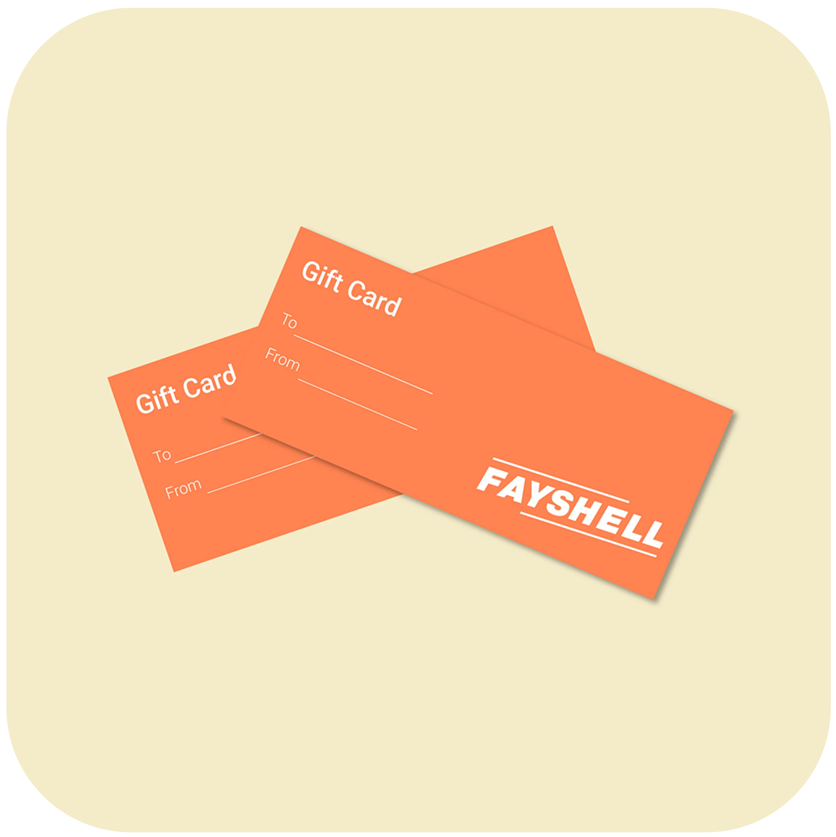 In store gifts cards – Fayshell